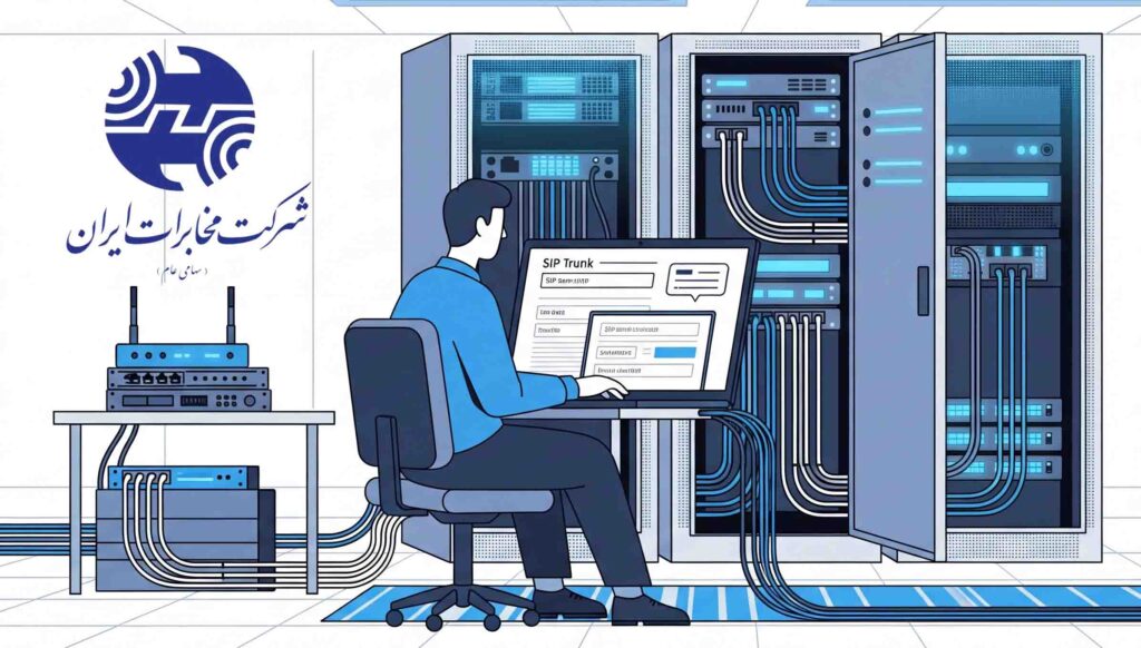راه‌اندازی سیپ ترانک مخابرات