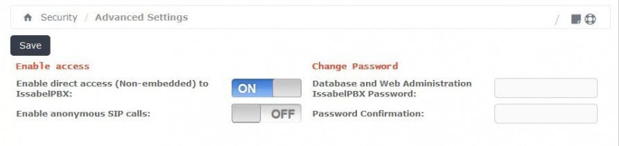 تغییرات در تنظیمات Sip ایزابل -1 - ای کالر Security > Advanced Settings