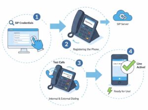 مراحل راه اندازی سیپ فون مخابرات