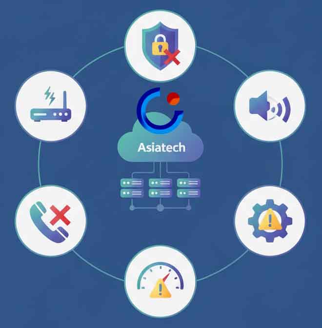 مشکلات متداول در راه اندازی Voip آسیاتک - ای کالر - ای کالر مشکلات متداول در راه اندازی Voip آسیاتک