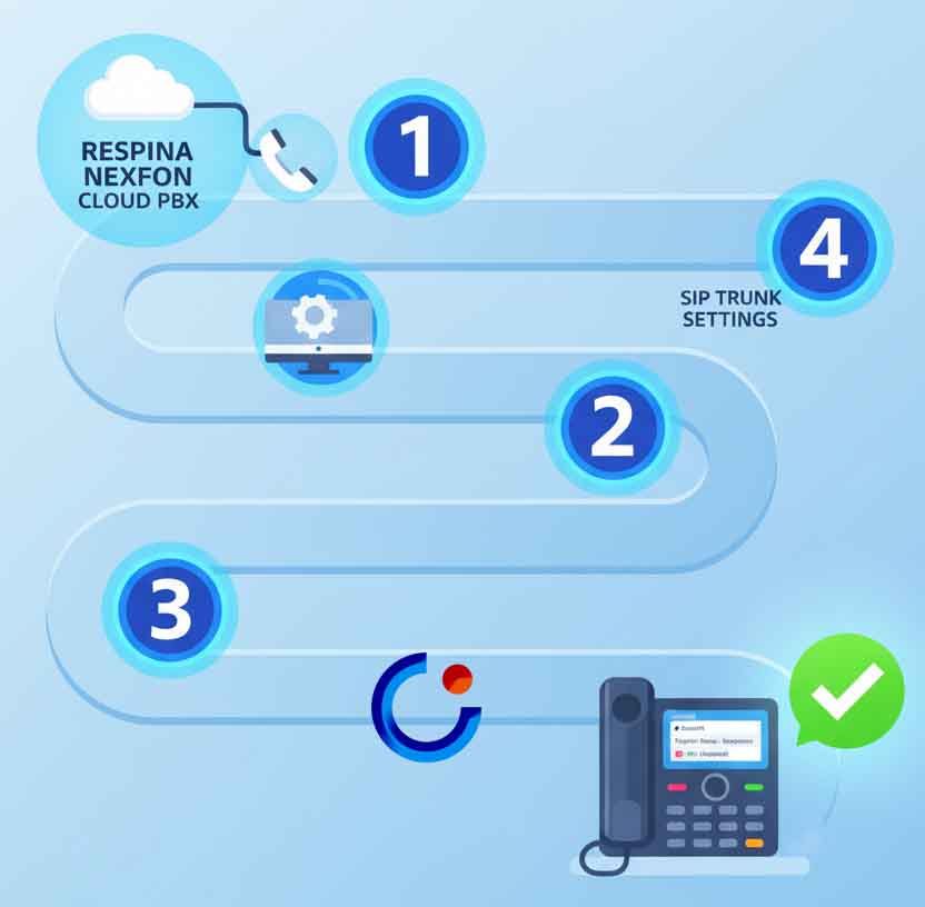 نصب و راه اندازی Voip رسپینا نکسفون - ای کالر - ای کالر نصب و راه اندازی Voip رسپینا نکسفون